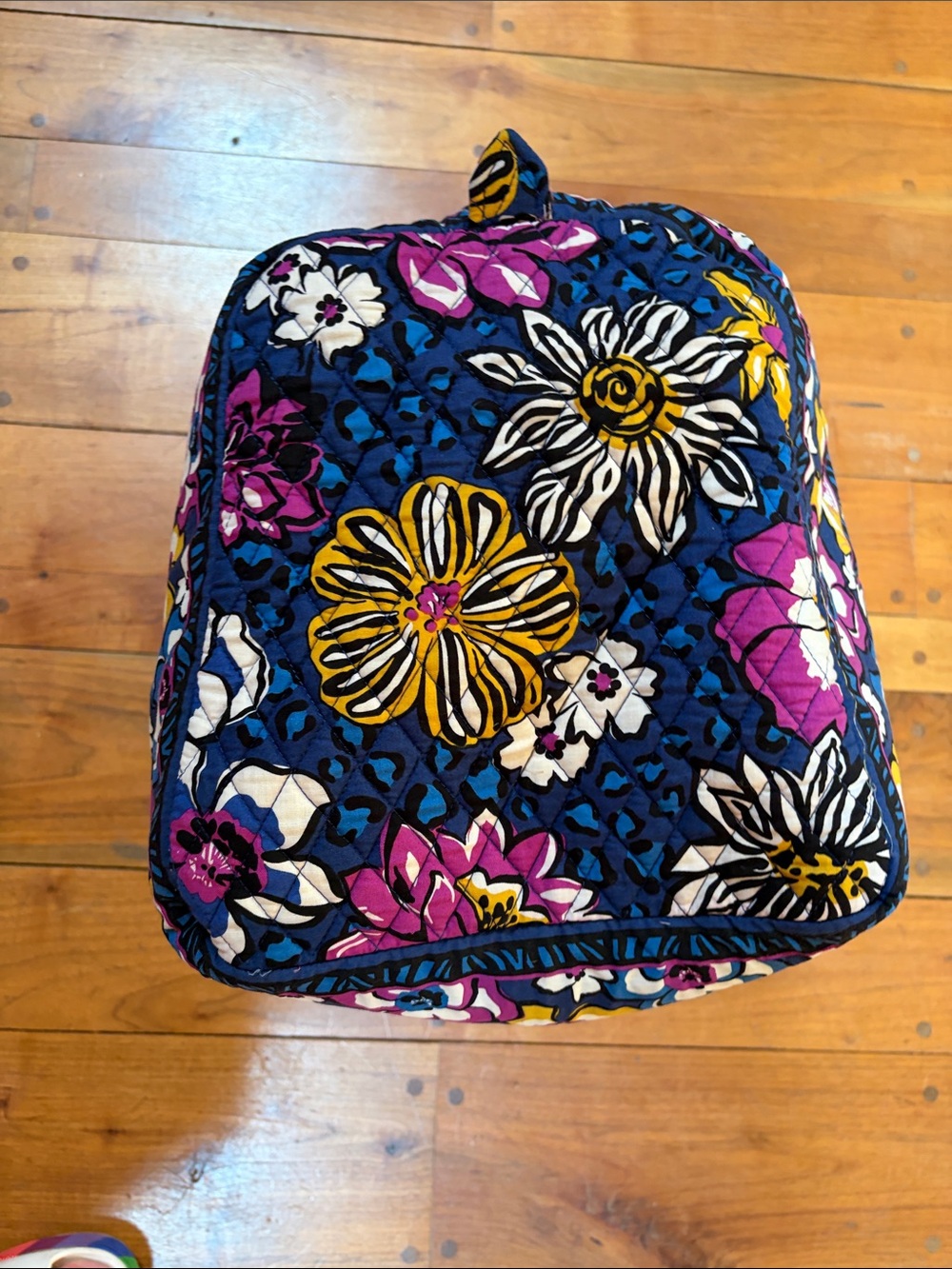 Vera Bradley Quilted Floral Duffel - Blue, Pink, Yellow - Picture 8 of 12